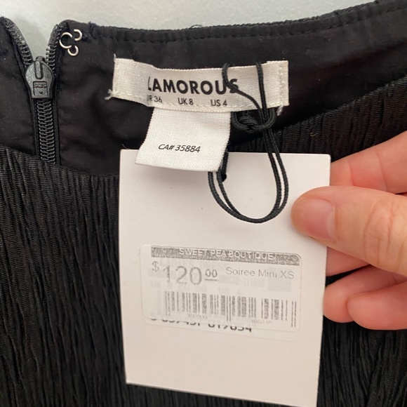 Glamorous brand Black Soiree Mini black dress - Picture 7 of 8